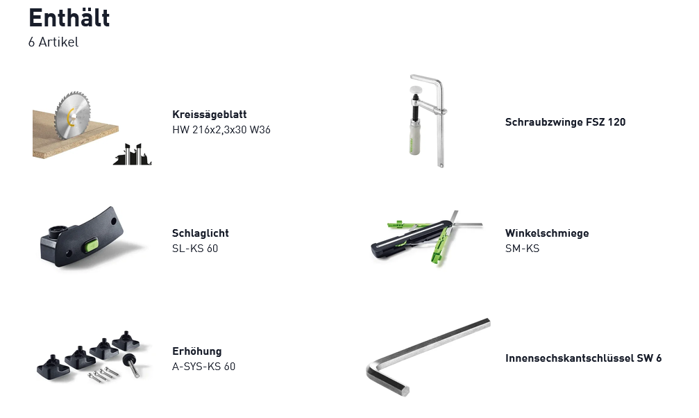 Festool Kapp-Zugsäge KS 60 E-Set KAPEX - 561728